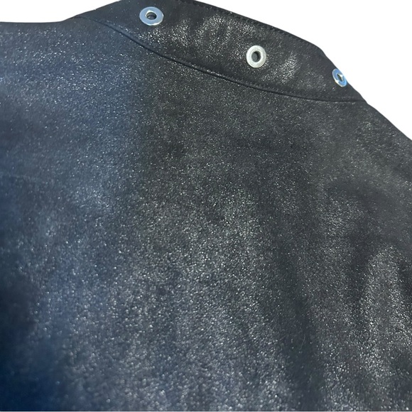 DIESEL Woman’s jacket- Goat Leather - Single Rider Black Size Small - Picture 17 of 17